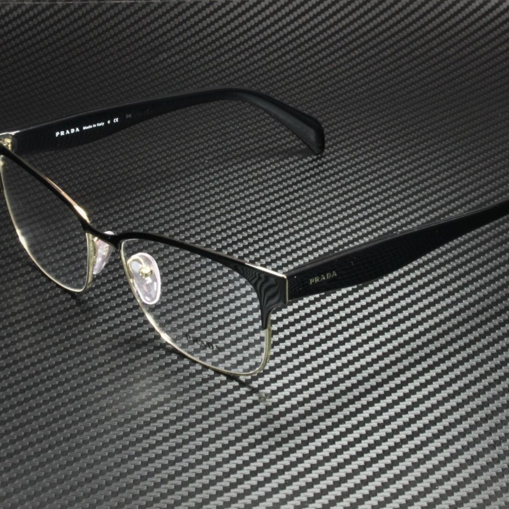 Prada Women's Black And Pale Gold Eyeglasses!
